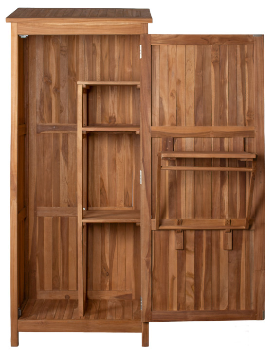 BL26037_Gartenschrank_Swansea_Teak_192x86x56cm_Holzdach_04