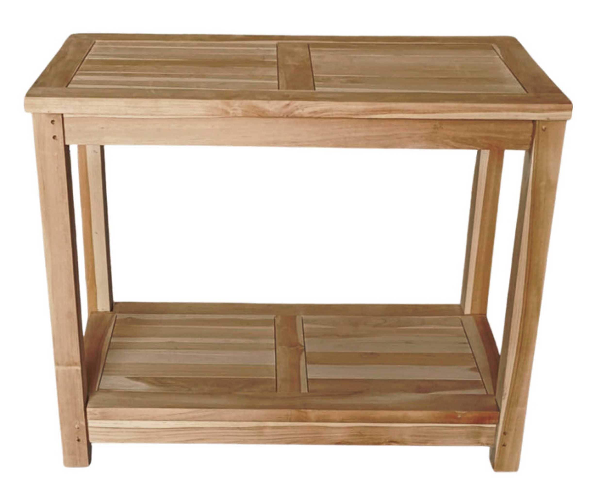 Pflanztisch Salford Teak mit Ablage