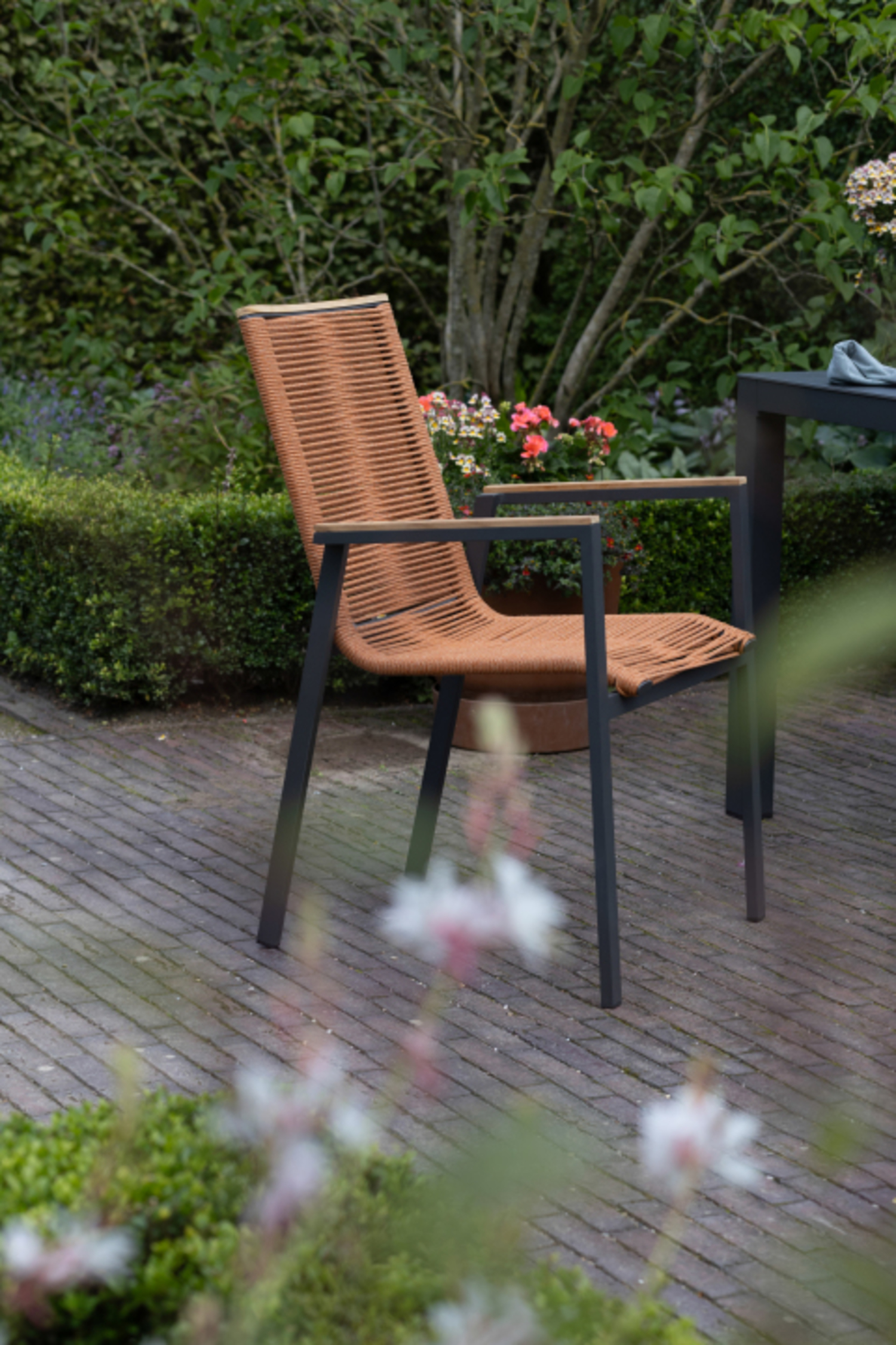 Gartenmöbelset Diningsessel Alicante terracotta mit Tisch Tarifa 90x90cm - 8