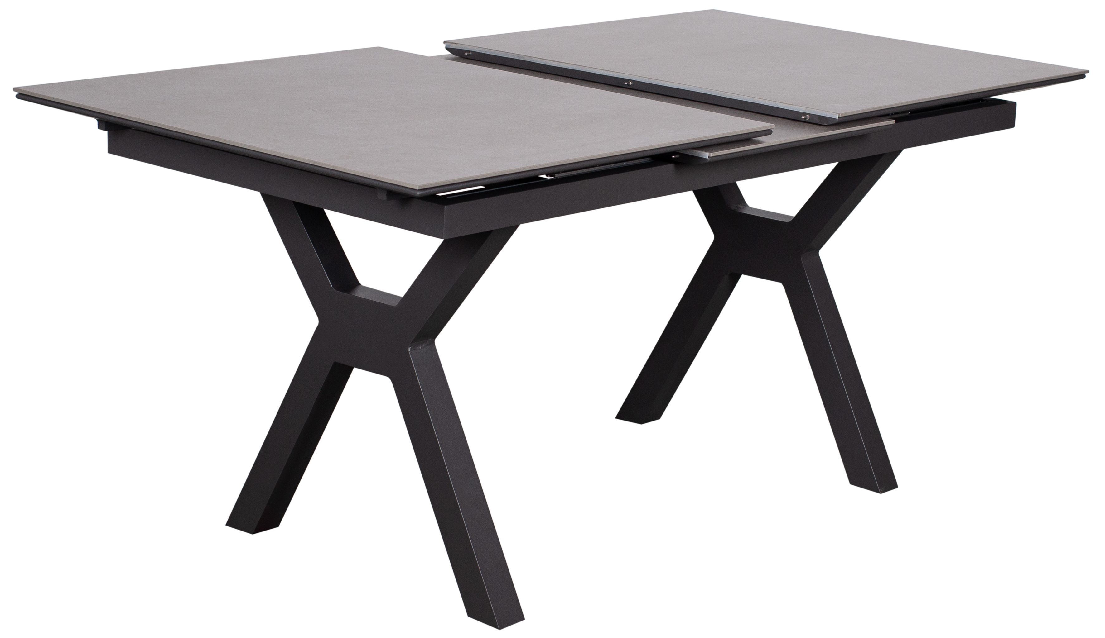 Ausziehtisch Granada 160/210 x 90 cm light grey Aluminium