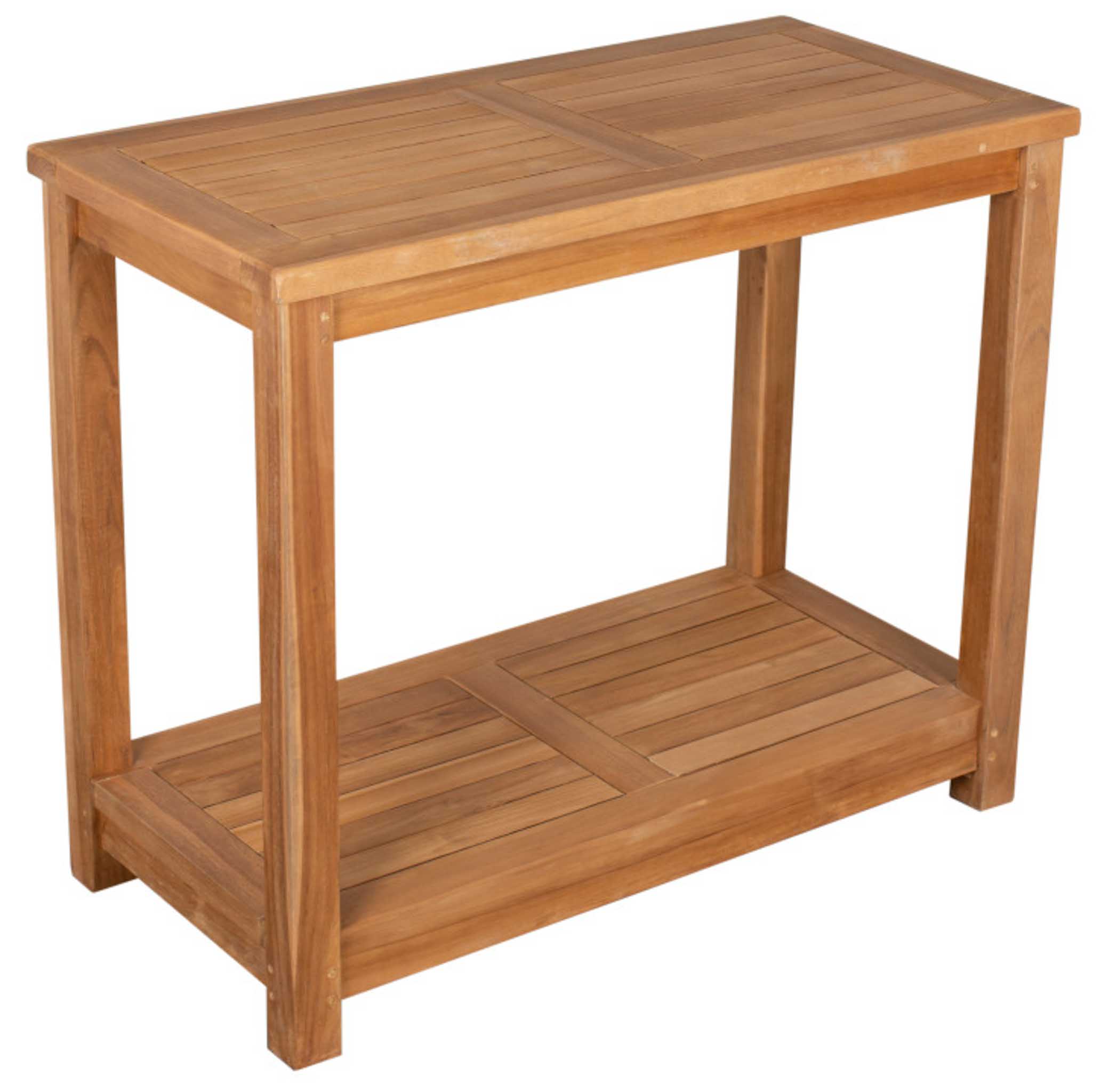 Pflanztisch Salford Teak mit Ablage