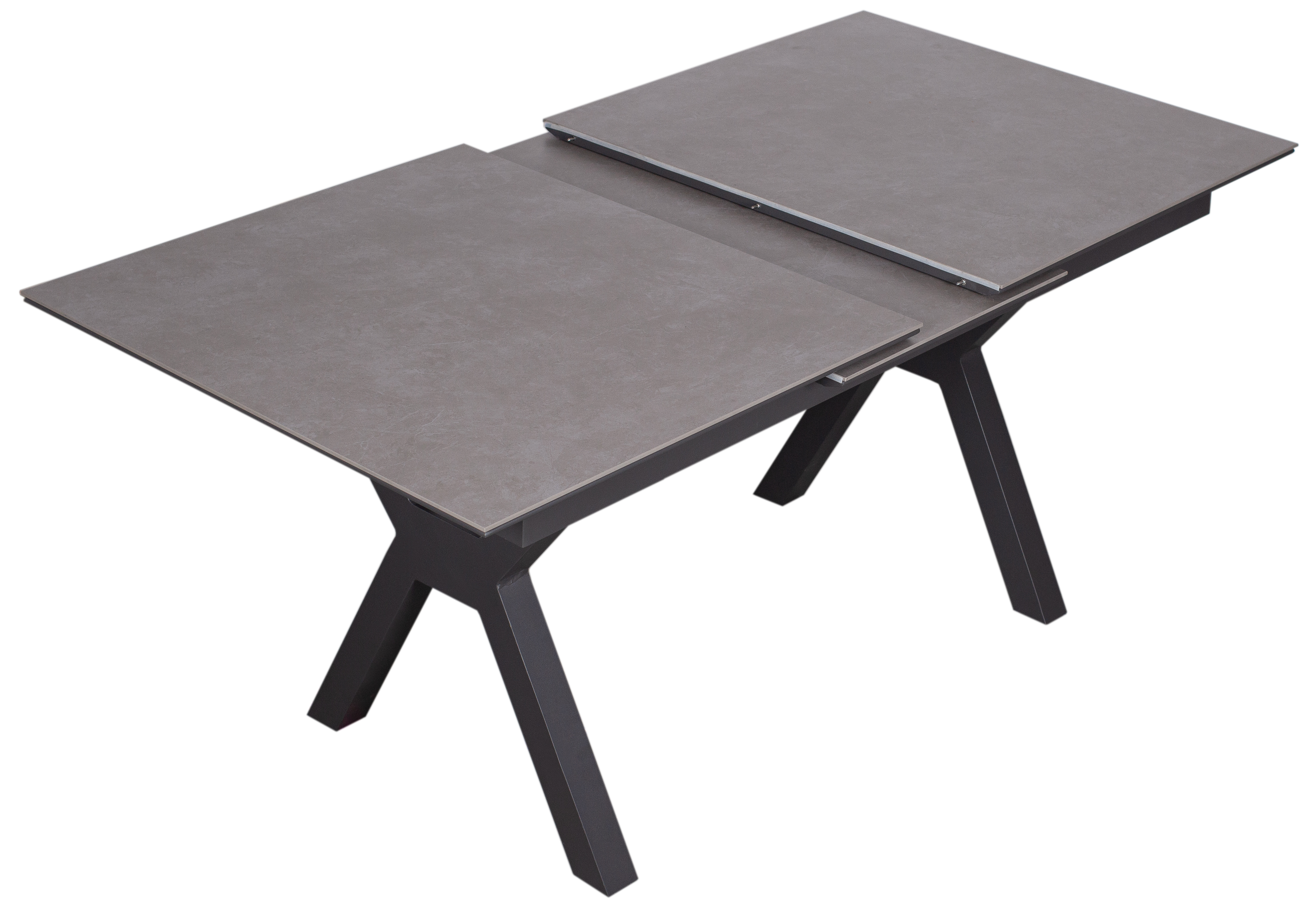 Ausziehtisch Granada 160/210 x 90 cm light grey Aluminium