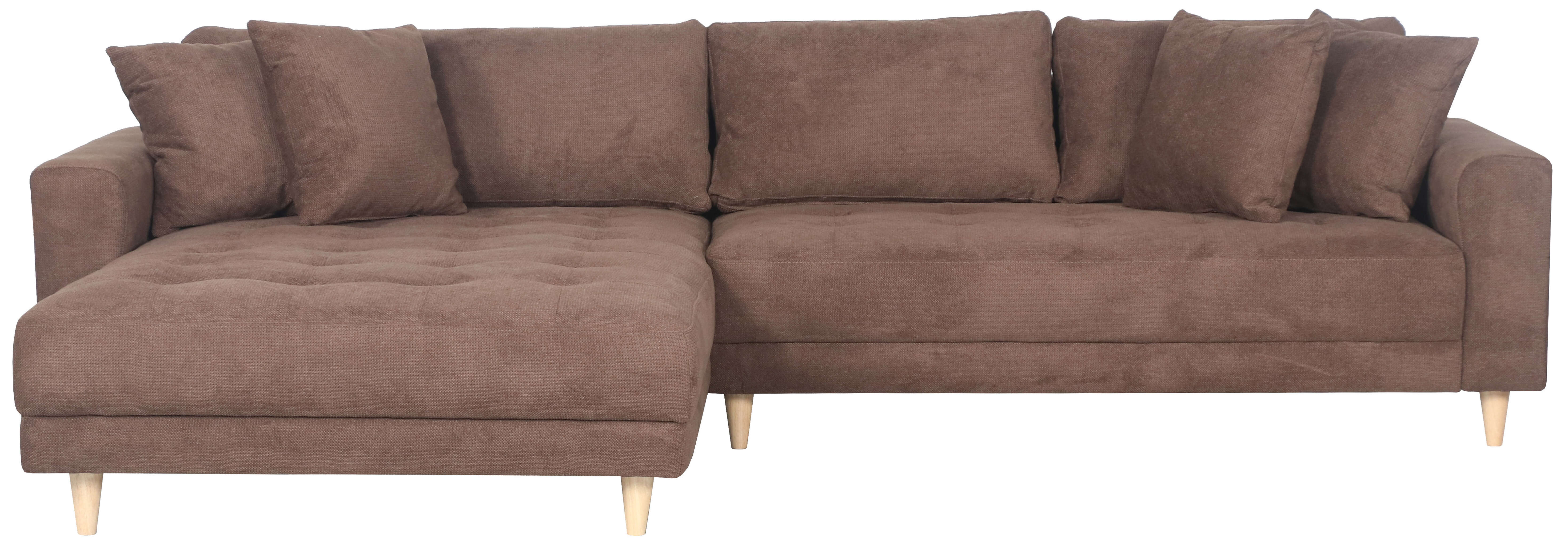 Ecksofa Gorino groß braun