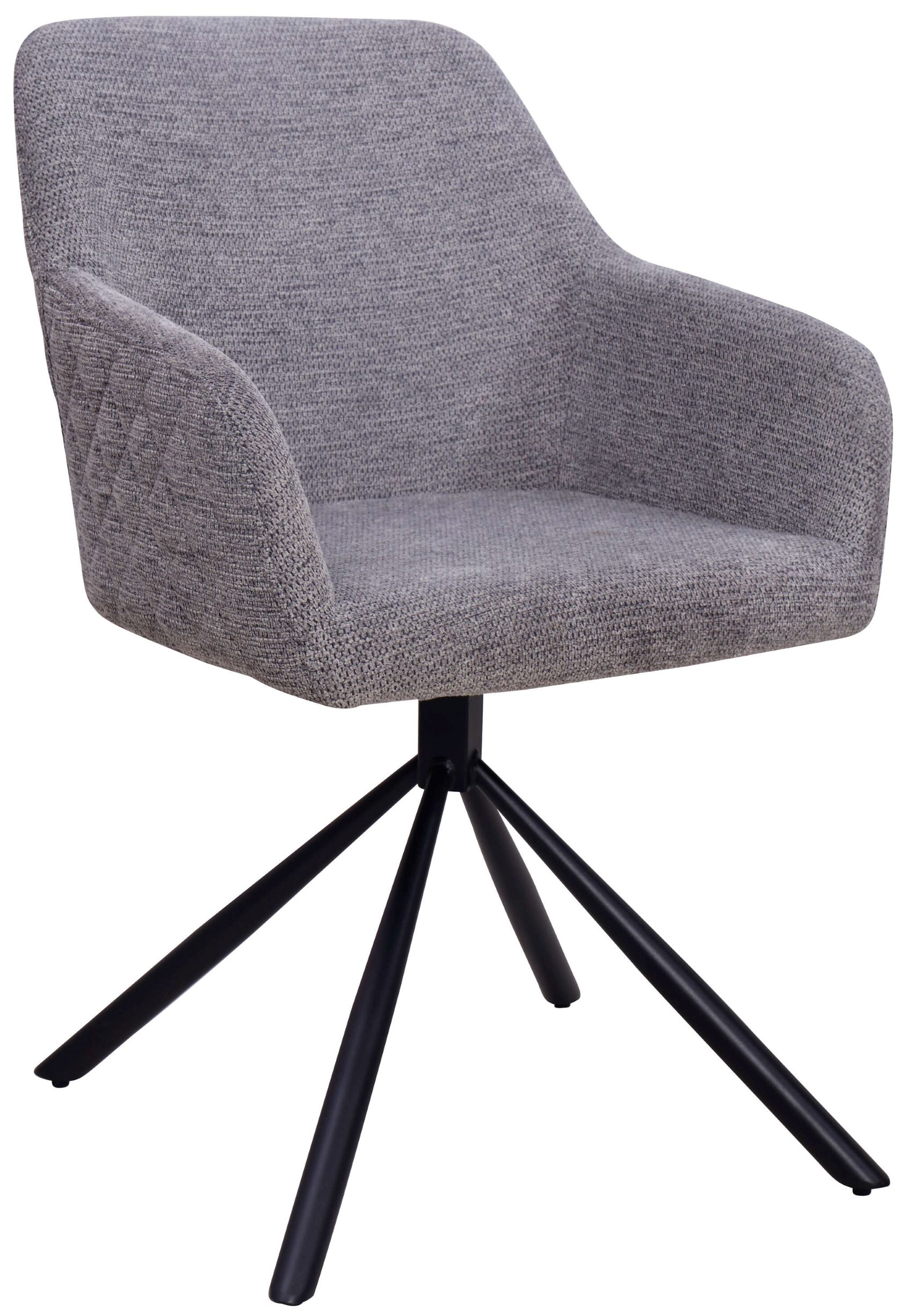 Esszimmer Set Cuneo mouse grey & Tisch Andria black 120cm FSC®-zertifiziert