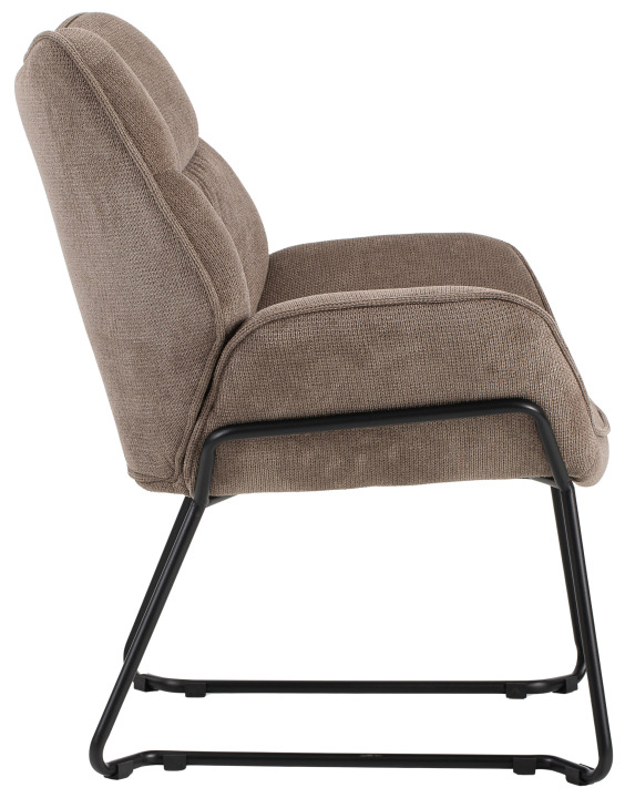 Indoormöbelset Sessel Aliano braun & Beistelltisch Fermo 2er Set