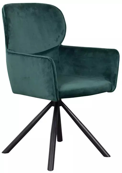 Indoormöbelset Sessel Rimini dunkelgrün und Ausziehtisch Imperia dark grey