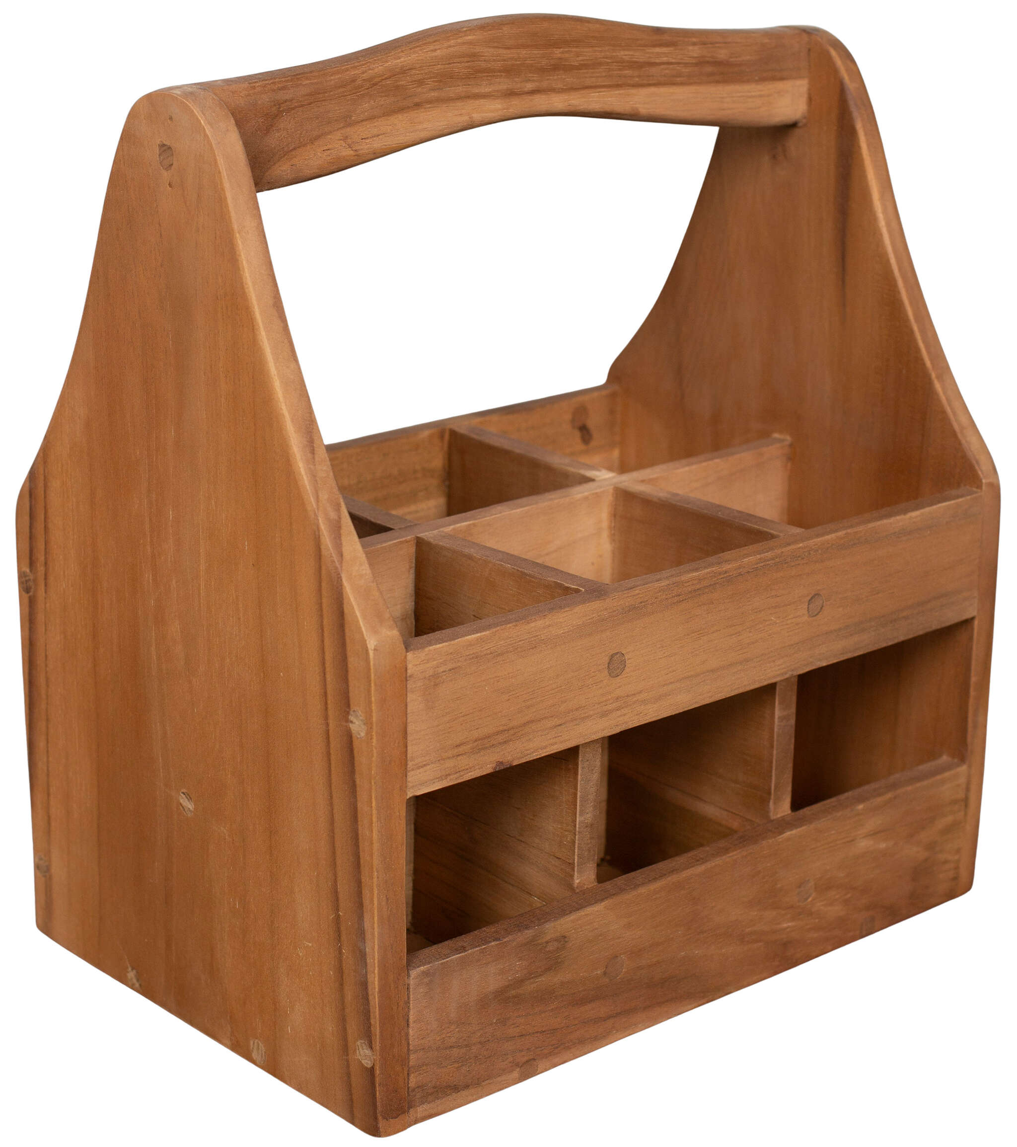 Bierträger Teak für 6 Flaschen - 3