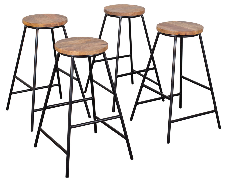 Barhocker Sorrent 4er Set Mango natur 