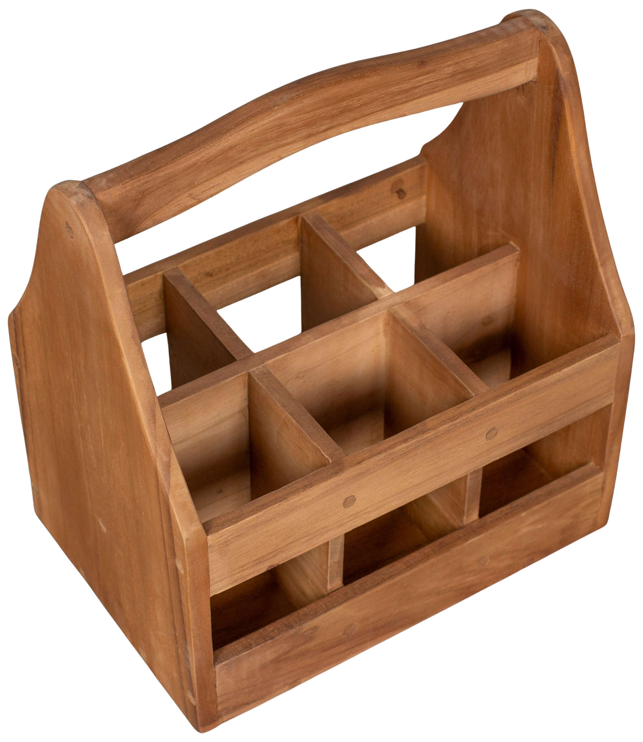 Bierträger Teak für 6 Flaschen - 2