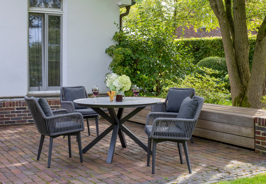 Gartenmöbelset Diningsessel Marbella mit Tisch Almeria 120 cm günstig online kaufen