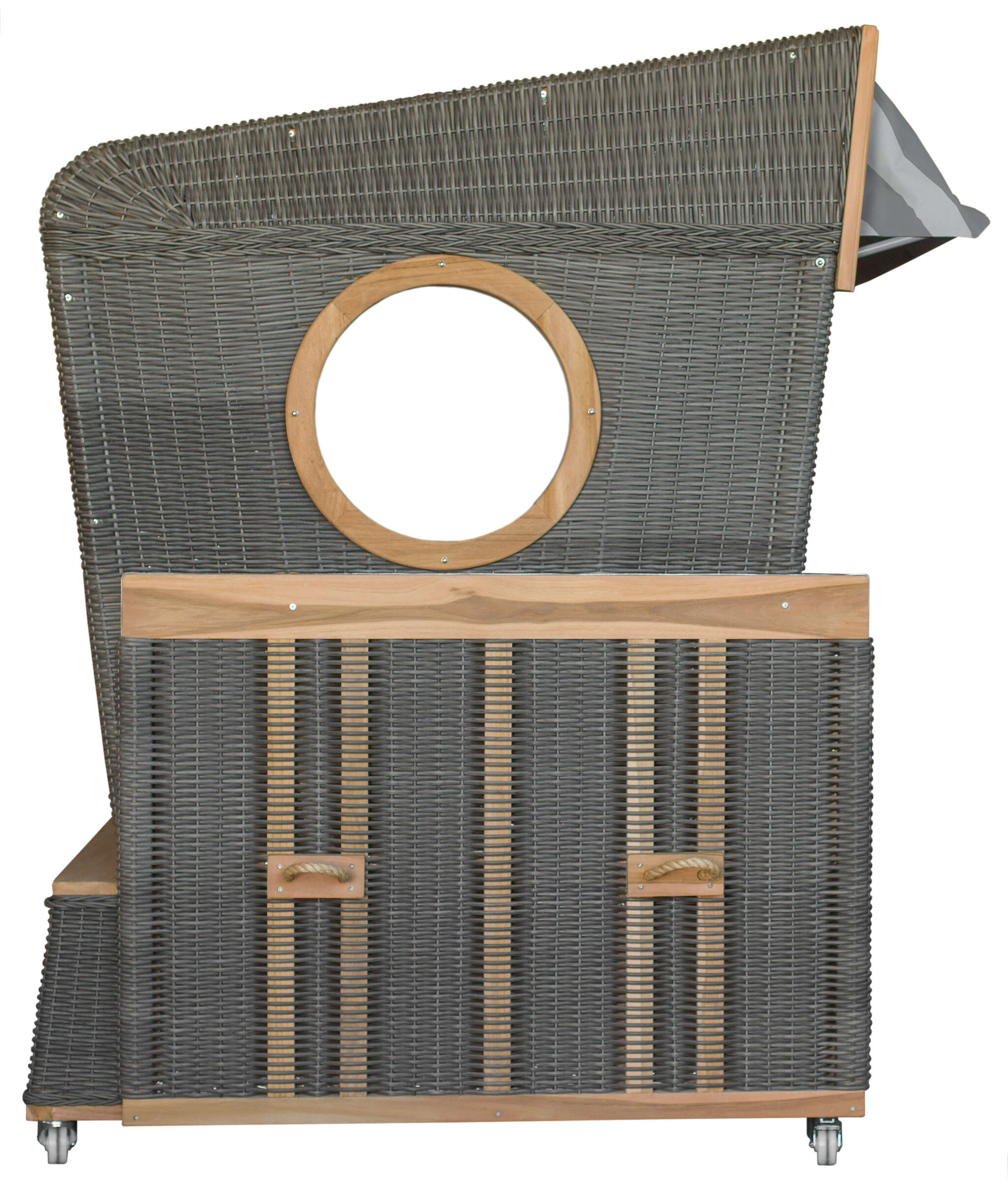 BL20151_Gosch_Lounge_Strandkorb_6_Sitzer_Teak_durchgeflochten_PE_grey_ERA_Dessin_981_ _1_