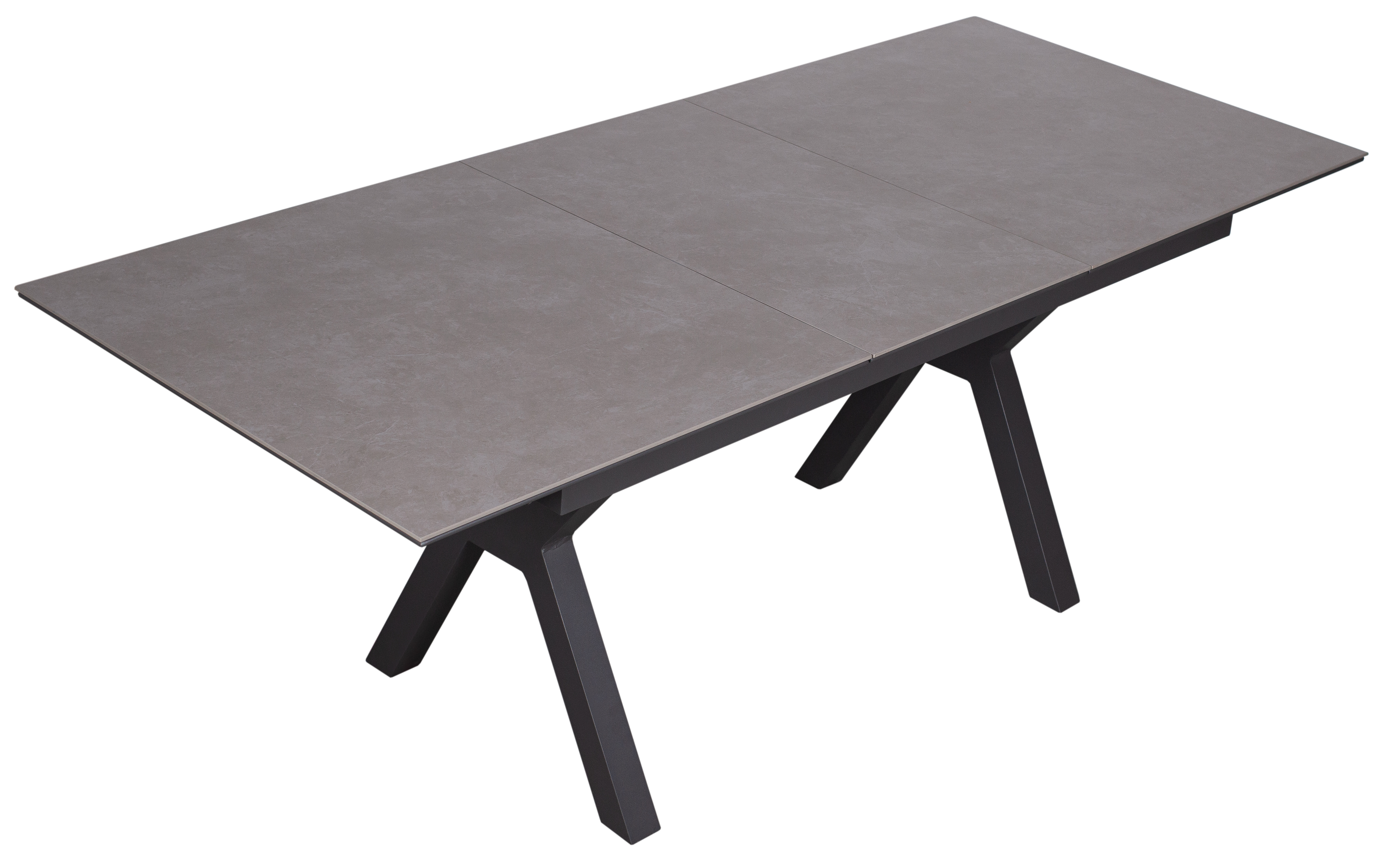 Ausziehtisch Granada 160/210 x 90 cm light grey Aluminium
