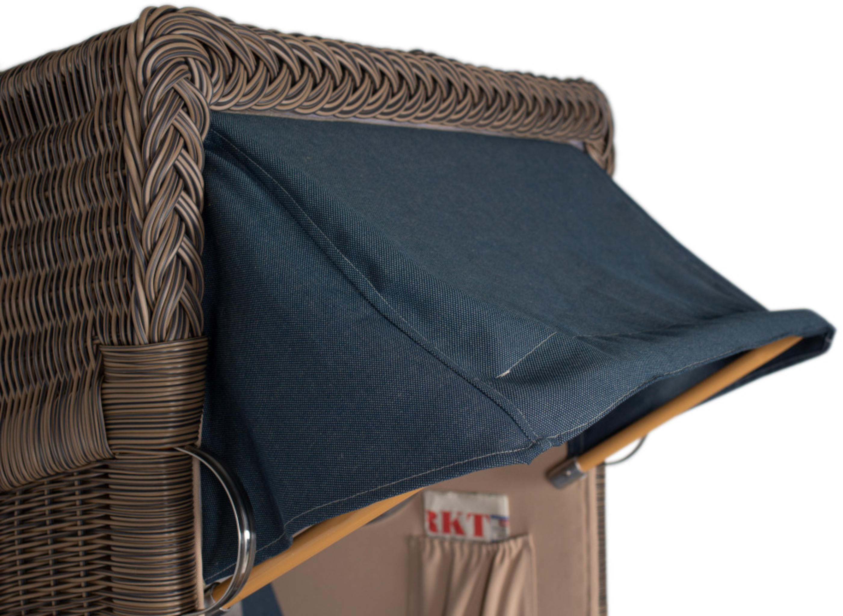 Strandkorb Rantum Single Bullauge Teak PE Grey Dessin 593