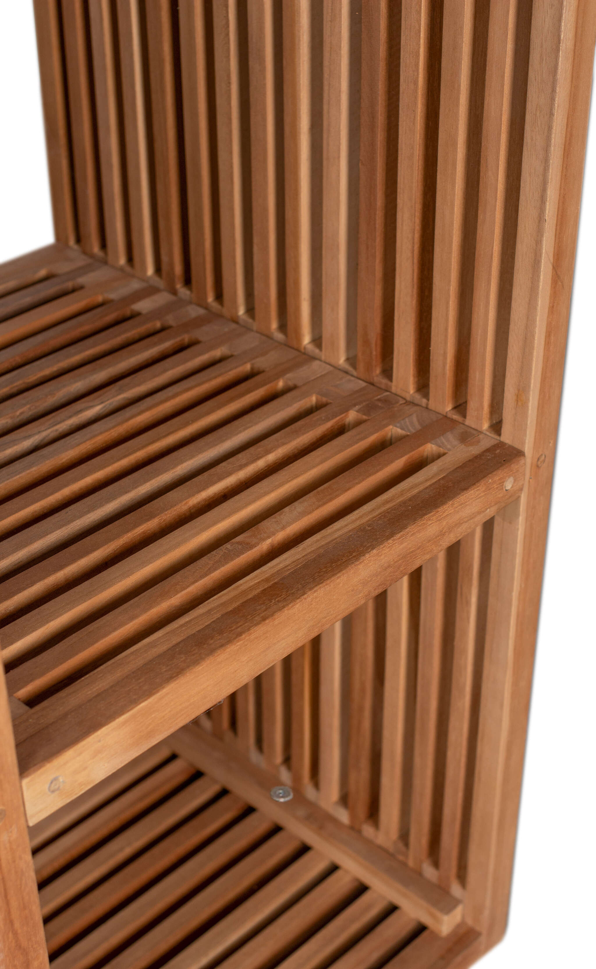 Teakregal 2 Fächer Outdoor 80x40x40 cm