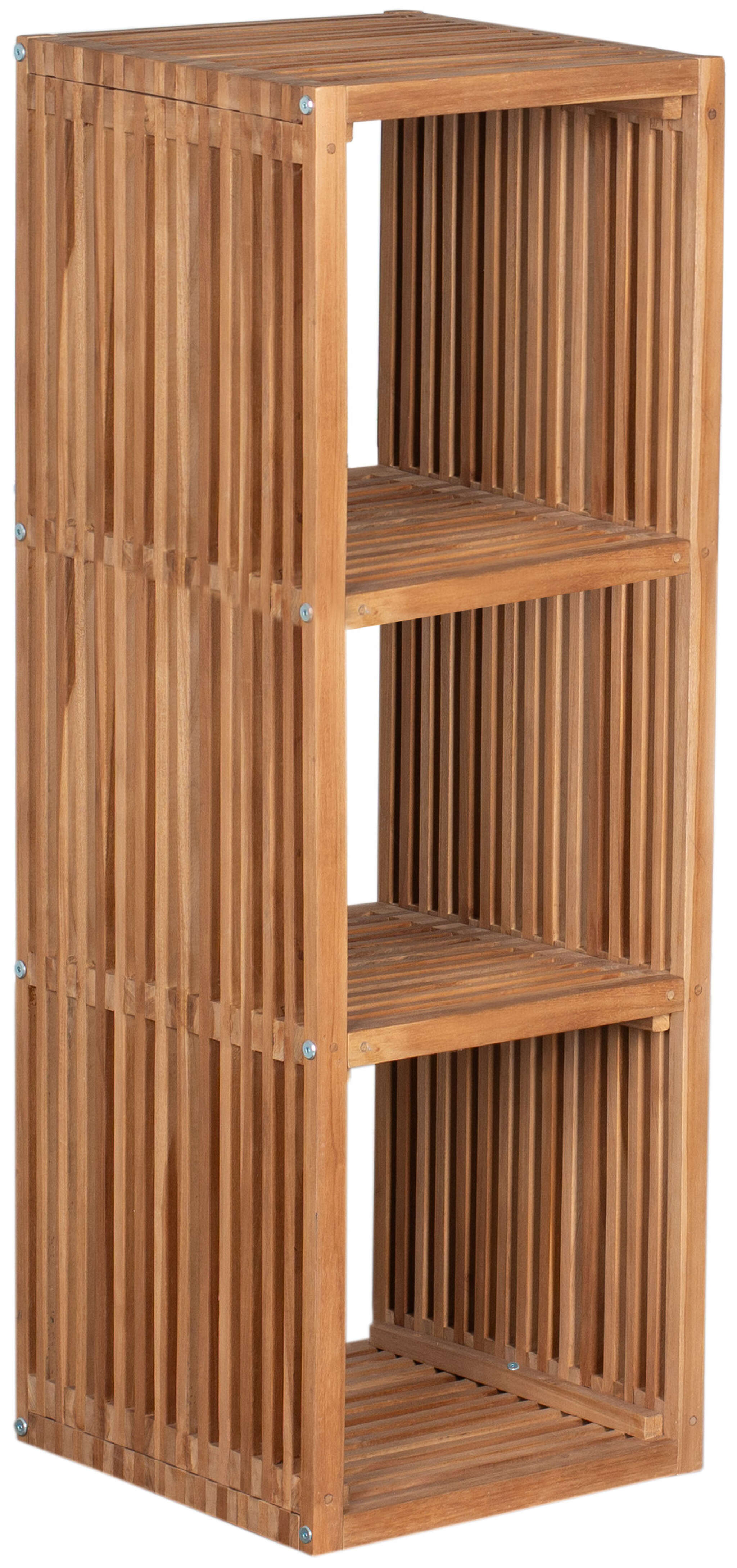 Teakregal 3 Fächer Outdoor 120x40x40 cm