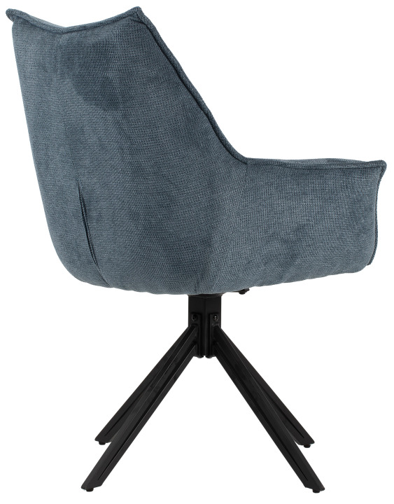 Indoormöbelset Diningsessel Ginosa blau Tisch Barletta smoked oak rund 120cm - 3