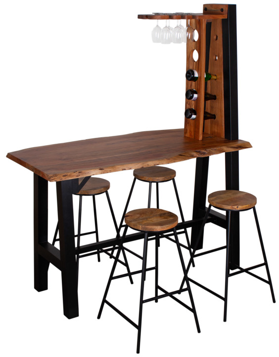 Barhocker Sorrent 4er Set Mango natur 