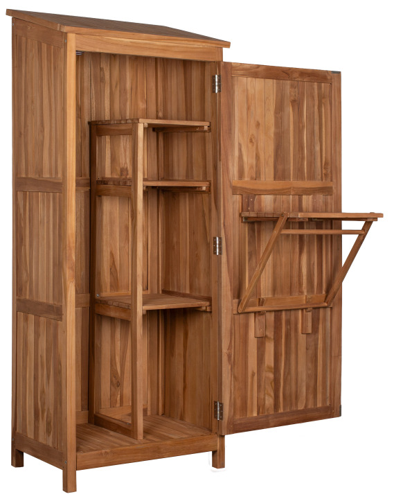Gartenschrank Swansea Teak 192 x 86 x 56 cm günstig online kaufen