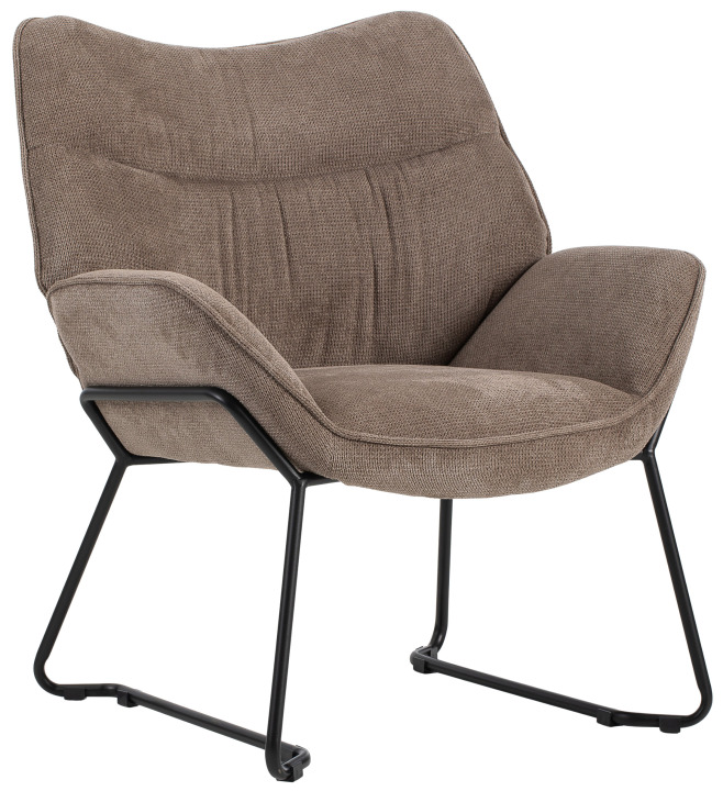 Indoormöbelset Sessel Aliano braun & Beistelltisch Fermo 2er Set