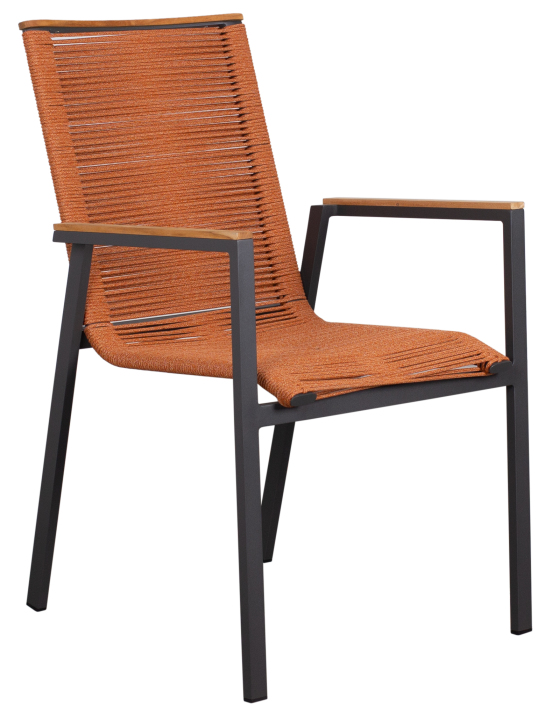 Gartenmöbelset Diningsessel Alicante terracotta mit Tisch Tarifa 90x90cm - 9