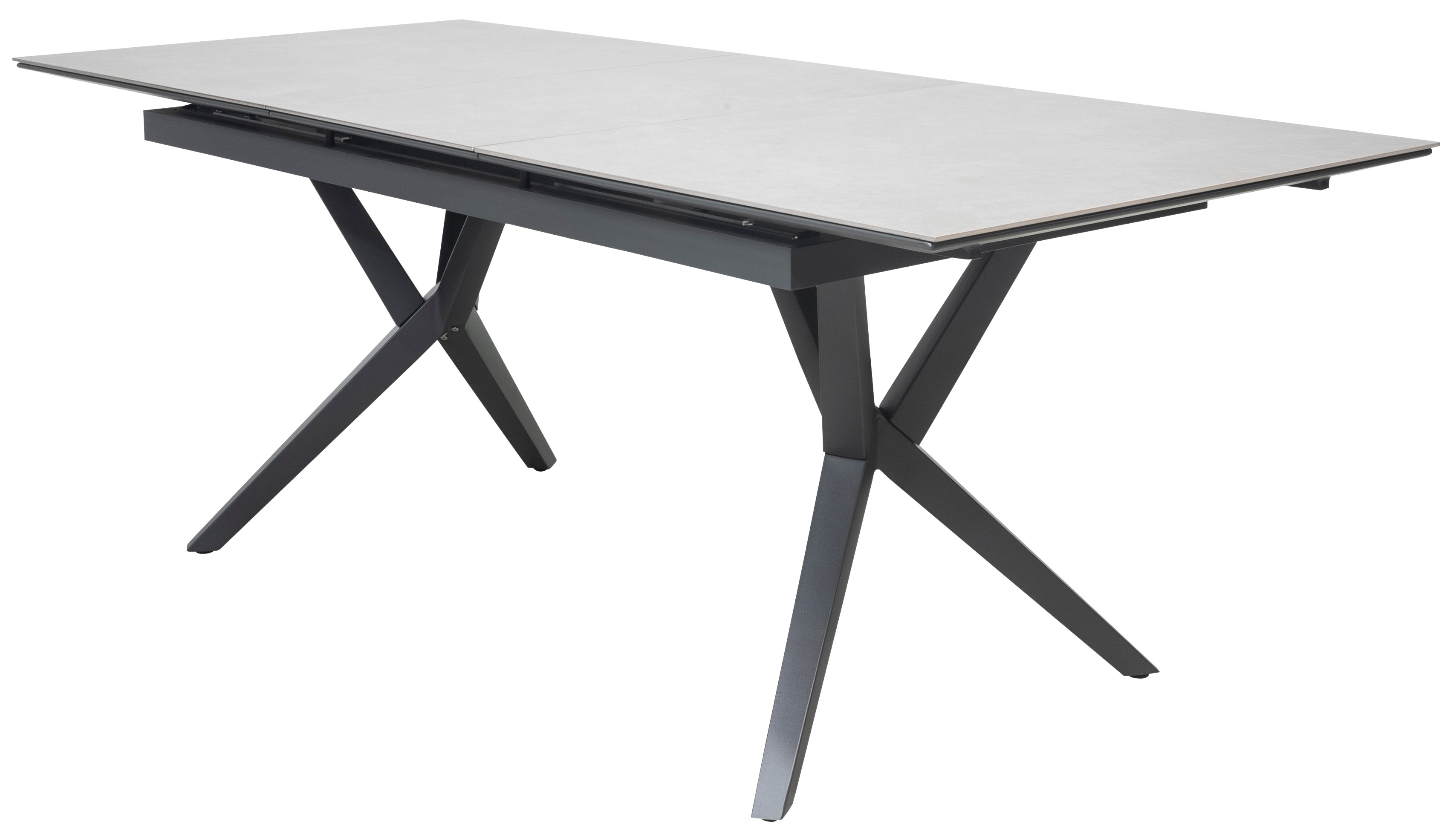  Ausziehtisch Valor 160/210 x 90 cm light grey Aluminium