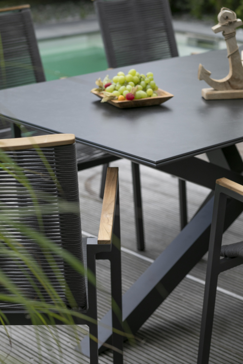 Gartenmöbelset Diningsessel Alicante mit Tisch Malaga 200x90cm